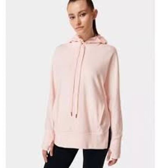 Sweaty Betty Liberate Luxe Fleece Hoodie Womens Size 2XL Tulle Pink NWT - Picture 1 of 6
